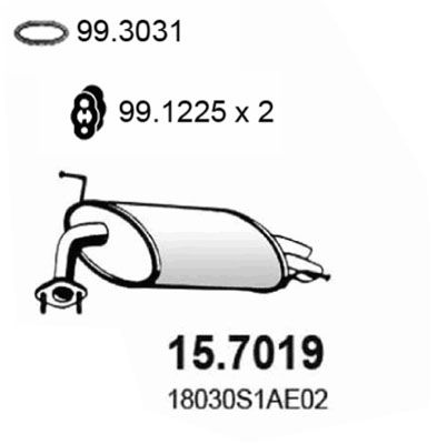 ASSO Izplūdes gāzu trokšņa slāpētājs (pēdējais) 15.7019