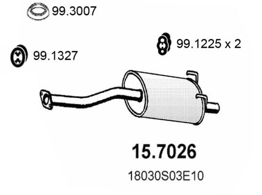 ASSO Izplūdes gāzu trokšņa slāpētājs (pēdējais) 15.7026