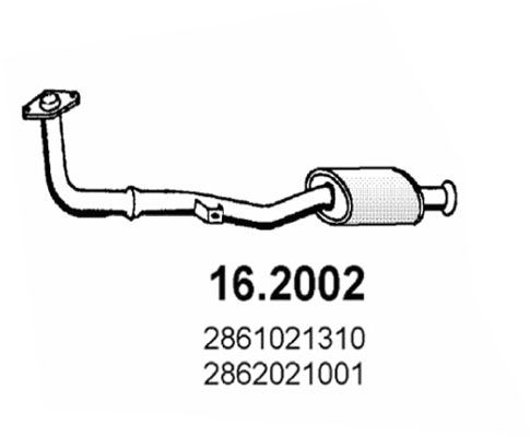 ASSO Izplūdes gāzu priekšslāpētājs 16.2002