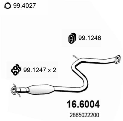 ASSO Vidējais izpl. gāzu trokšņa slāpētājs 16.6004