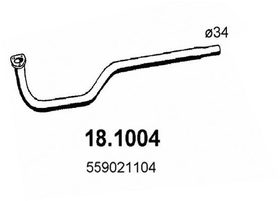 ASSO Izplūdes caurule 18.1004