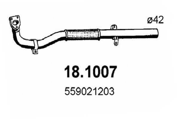 ASSO Izplūdes caurule 18.1007