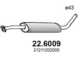 ASSO Средний глушитель выхлопных газов 22.6009