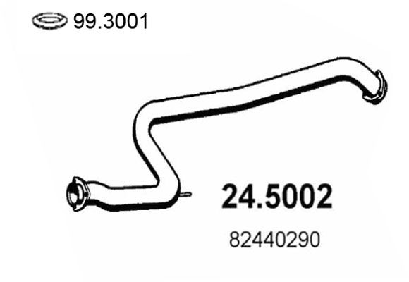 ASSO Izplūdes caurule 24.5002