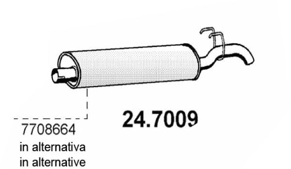 ASSO Izplūdes gāzu trokšņa slāpētājs (pēdējais) 24.7009