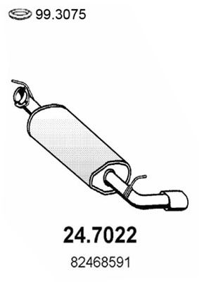 ASSO Глушитель выхлопных газов конечный 24.7022