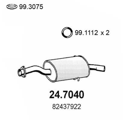 ASSO Izplūdes gāzu trokšņa slāpētājs (pēdējais) 24.7040