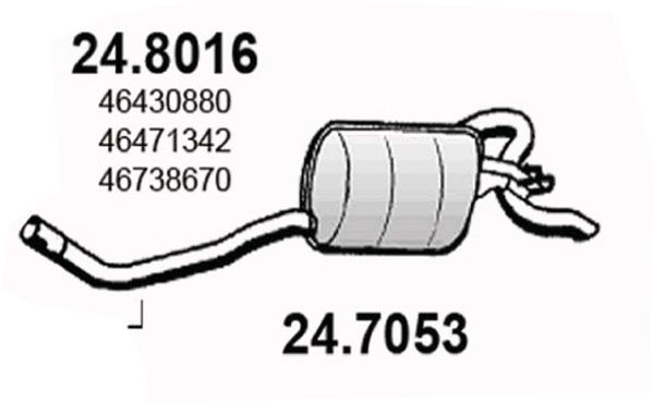 ASSO Izplūdes gāzu trokšņa slāpētājs (pēdējais) 24.7053