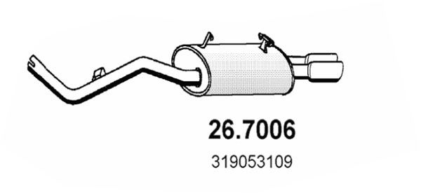 ASSO Izplūdes gāzu trokšņa slāpētājs (pēdējais) 26.7006