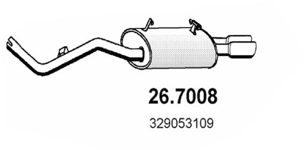 ASSO Izplūdes gāzu trokšņa slāpētājs (pēdējais) 26.7008