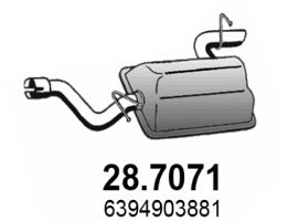 ASSO Izplūdes gāzu trokšņa slāpētājs (pēdējais) 28.7071
