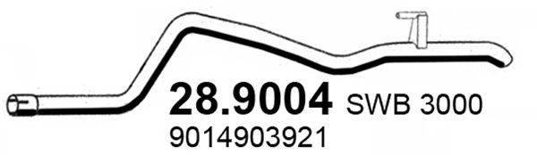 ASSO Труба выхлопного газа 28.9004
