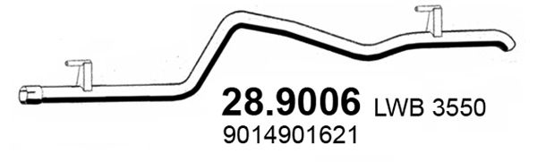 ASSO Труба выхлопного газа 28.9006