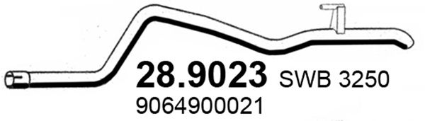 ASSO Труба выхлопного газа 28.9023