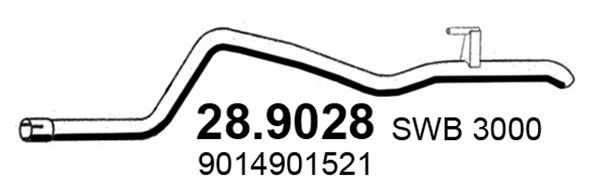 ASSO Труба выхлопного газа 28.9028