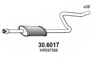 ASSO Средний глушитель выхлопных газов 30.6017