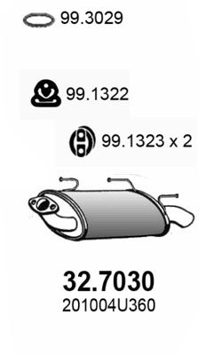 ASSO Izplūdes gāzu trokšņa slāpētājs (pēdējais) 32.7030