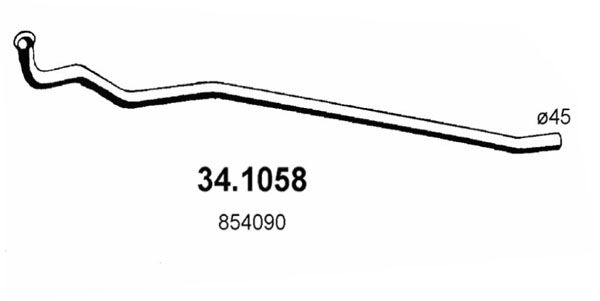 ASSO Izplūdes caurule 34.1058