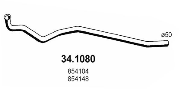 ASSO Izplūdes caurule 34.1080