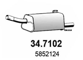 ASSO Izplūdes gāzu trokšņa slāpētājs (pēdējais) 34.7102