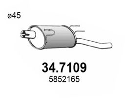 ASSO Izplūdes gāzu trokšņa slāpētājs (pēdējais) 34.7109