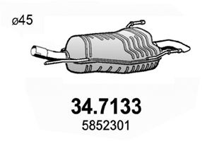 ASSO Izplūdes gāzu trokšņa slāpētājs (pēdējais) 34.7133