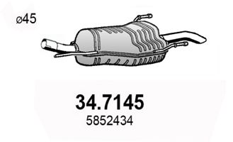 ASSO Глушитель выхлопных газов конечный 34.7145