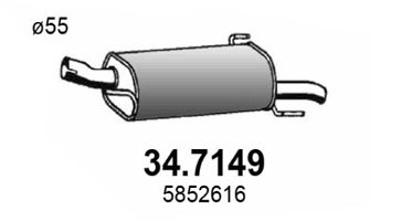 ASSO Izplūdes gāzu trokšņa slāpētājs (pēdējais) 34.7149