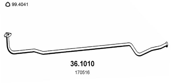 ASSO Izplūdes caurule 36.1010