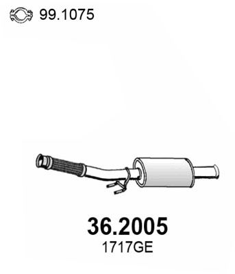 ASSO Предглушитель выхлопных газов 36.2005