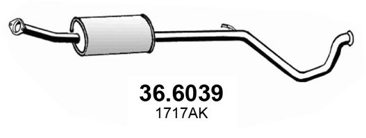 ASSO Vidējais izpl. gāzu trokšņa slāpētājs 36.6039