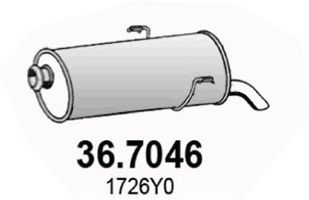ASSO Izplūdes gāzu trokšņa slāpētājs (pēdējais) 36.7046