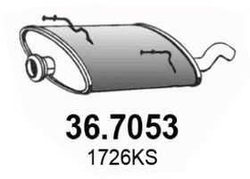 ASSO Izplūdes gāzu trokšņa slāpētājs (pēdējais) 36.7053