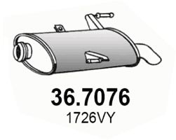 ASSO Izplūdes gāzu trokšņa slāpētājs (pēdējais) 36.7076