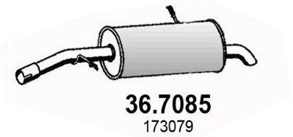 ASSO Izplūdes gāzu trokšņa slāpētājs (pēdējais) 36.7085