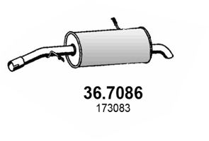 ASSO Izplūdes gāzu trokšņa slāpētājs (pēdējais) 36.7086