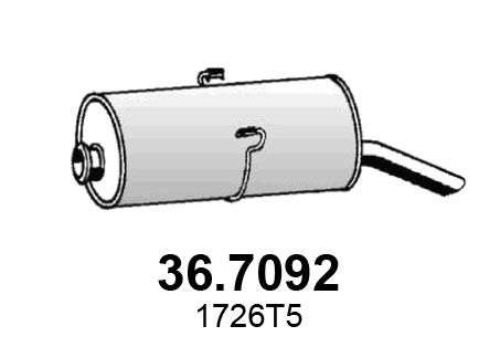 ASSO Izplūdes gāzu trokšņa slāpētājs (pēdējais) 36.7092