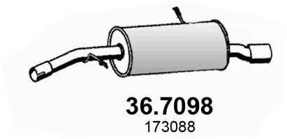 ASSO Izplūdes gāzu trokšņa slāpētājs (pēdējais) 36.7098
