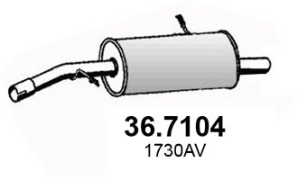 ASSO Глушитель выхлопных газов конечный 36.7104