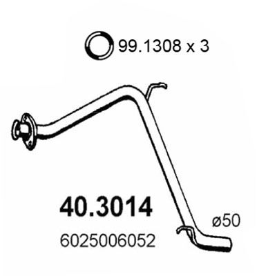 ASSO Izplūdes caurule 40.3014