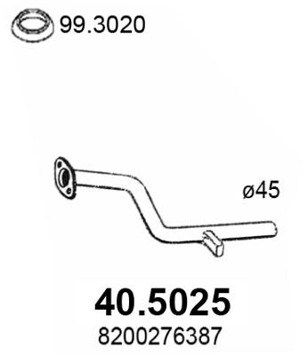 ASSO Izplūdes caurule 40.5025