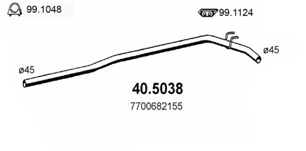 ASSO Труба выхлопного газа 40.5038