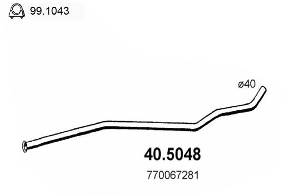 ASSO Труба выхлопного газа 40.5048