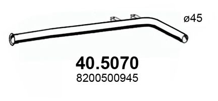 ASSO Труба выхлопного газа 40.5070