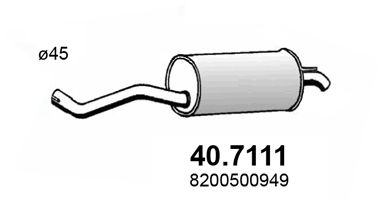 ASSO Izplūdes gāzu trokšņa slāpētājs (pēdējais) 40.7111