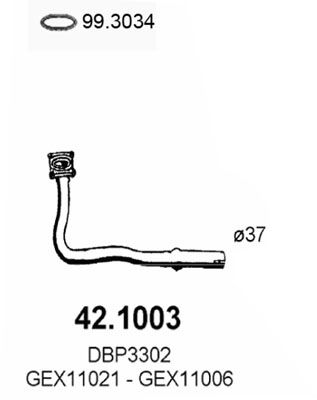 ASSO Izplūdes caurule 42.1003