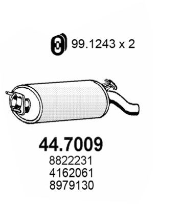 ASSO Izplūdes gāzu trokšņa slāpētājs (pēdējais) 44.7009