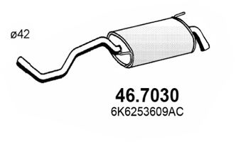 ASSO Izplūdes gāzu trokšņa slāpētājs (pēdējais) 46.7030