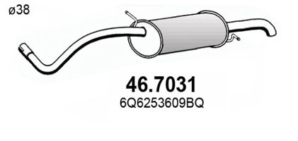 ASSO Глушитель выхлопных газов конечный 46.7031