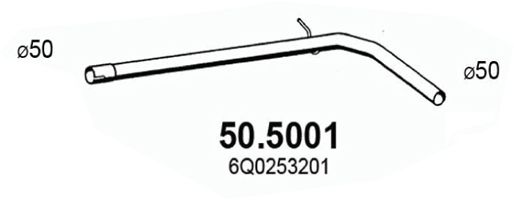 ASSO Труба выхлопного газа 50.5001